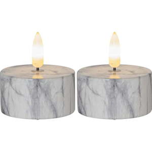 LED svijeće u setu 2 kom (visina 6 cm) Flamme Marble – Star Trading