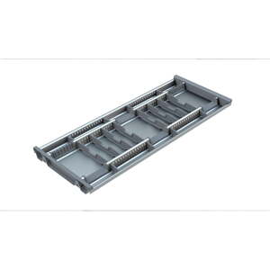 Sivi organizator pribora 113 x 46 cm Flexo – Elletipi