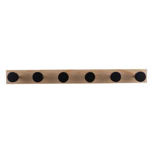 Crna zidna vješalica od masivnog bora  Knobs – PT LIVING