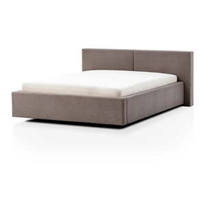 Sivi/smeđi tapecirani bračni krevet 180x200 cm Cube – Meise Möbel