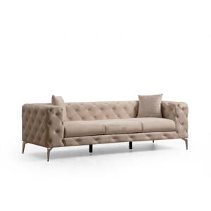 Bež baršunasti sofa 237 cm Como – Artie