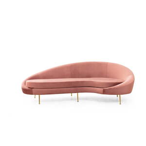 Svijetlo ružičasta sofa 255 cm Eses – Artie