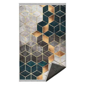Bijelo-petrolej zeleni perivi tepih 120x180 cm – Mila Home