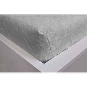 Siva plahta s gumom od mikropliša 180x200 cm – Jerry Fabrics