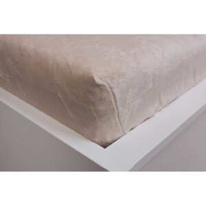 Krem plahta s gumom od mikroflanela 180x200 cm Basic – Jerry Fabrics