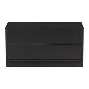 Crna modularna TV komoda od masivnog bora 75x40 cm Finca – WOOOD