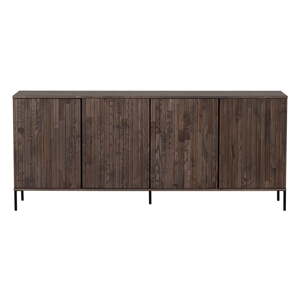 Smeđa niska komoda u dekoru jasena 200x85 cm Gravure – WOOOD
