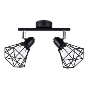 Crna stropna svjetiljka ø 10 cm Varpu – Nice Lamps