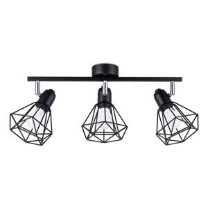 Crna stropna svjetiljka ø 10 cm Varpu – Nice Lamps