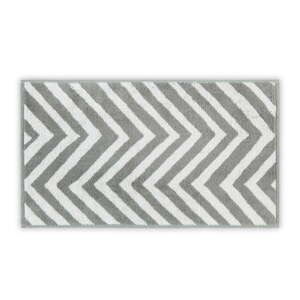 Bijelo-sivi pamučni ručnik 33x33 cm Chevron – Foutastic
