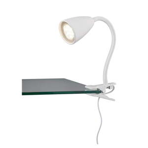 Bijela stolna lampa s hvataljkom (visina 20 cm) Wanda – Trio