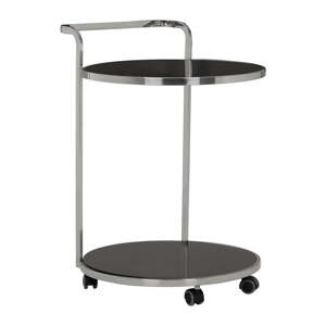 Kolica za posluživanje na kotačima sa staklenom pločom stola ø 50 cm Ackley – Premier Housewares