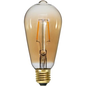 LED/sa žarnom niti žarulja s toplim svjetlom E27, 1 W Plain Amber – Star Trading