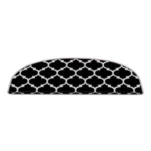 Crno-bijeli set tepiha za stepenice 16 kom 20x65 cm Madalyon – Vitaus