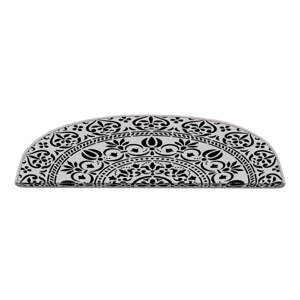 Crno-bijeli set tepiha za stepenice 16 kom 20x65 cm Anatolian Lace – Vitaus