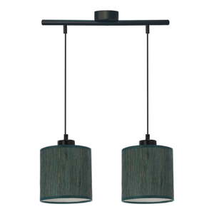 Tamno zelena viseća svjetiljka s tekstilnim sjenilom ø 15 cm Patti – Candellux Lighting