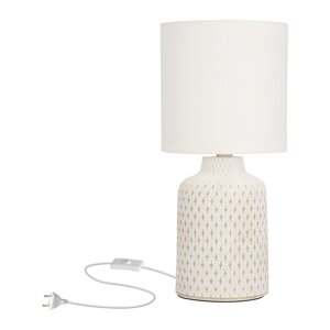 Krem stolna lampa s tekstilnim sjenilom (visina 32 cm) Iner – Candellux Lighting