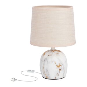 Krem stolna lampa s tekstilnim sjenilom (visina 25 cm) Adelina – Candellux Lighting