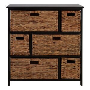 Crna/u prirodnoj boji kupaonska polica od masivne paulovnije 80x76 cm Padstow – Premier Housewares