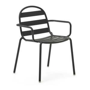 Tamno siva metalna vrtna stolica Joncols – Kave Home