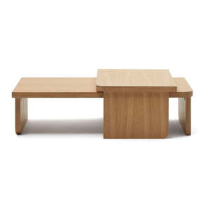 Stolići za kavu u setu 2 kom u dekoru hrasta u prirodnoj boji 89x140 cm Oaq – Kave Home