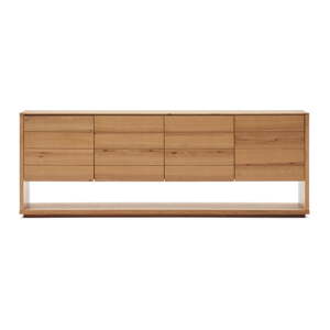 Niska komoda u dekoru hrasta u prirodnoj boji 200x74 cm Alguema – Kave Home