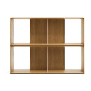 Modularni sustav polica 2 kom u dekoru hrasta u prirodnoj boji 101x76 cm Litto – Kave Home