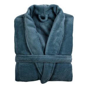 Plavi kućni ogrtač od mikropliša S/M Cosy – Tiseco Home Studio