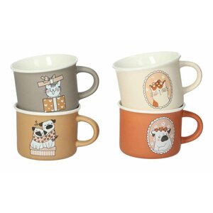 Porculanske šalice u setu 4 kom 150 ml Cani e Gatti – Brandani