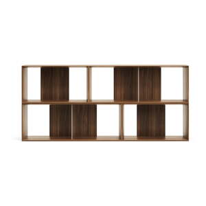 Smeđi modularni sustav polica 4 kom u dekoru oraha 168x76 cm Litto – Kave Home