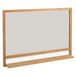 Zidno ogledalo s policom s okvirom od masivnog drveta 100x70 cm Taciana – Kave Home