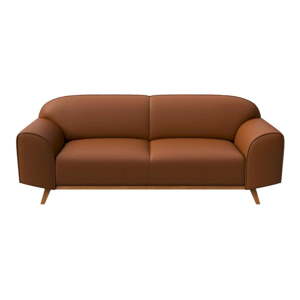 Konjak smeđa kožna sofa 193 cm Nesbo – MESONICA