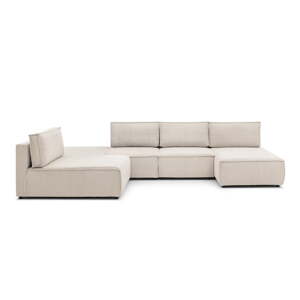 Krem kutna garnitura od samta (promjenjiva) Nihad modular – Bobochic Paris