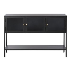 Crna metalna vitrina 132x88 cm Carmel – Unique Furniture