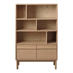 Biblioteka u dekoru hrasta u prirodnoj boji 140x90 cm Ponza – Unique Furniture