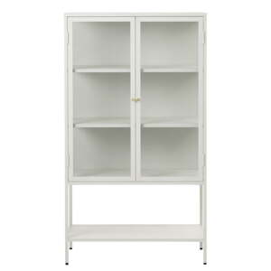 Bijela metalna vitrina 90x160 cm Carmel – Unique Furniture
