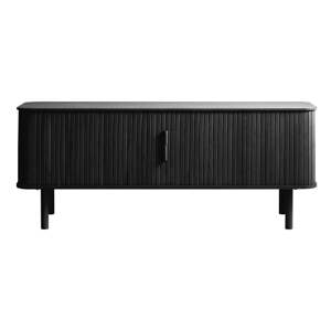 Crna TV komoda u dekoru hrasta 160x56 cm Cavo – Unique Furniture