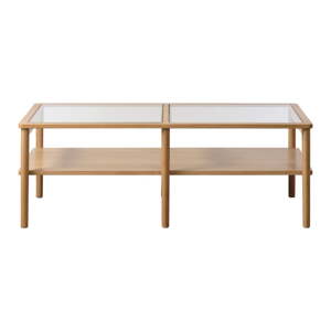 Stakleni stolić za kavu u prirodnoj boji 60x120 cm Elba – Unique Furniture