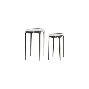 Metalni okrugli pomoćni stolići u setu 2 kom 33x70 cm Arica – Light & Living