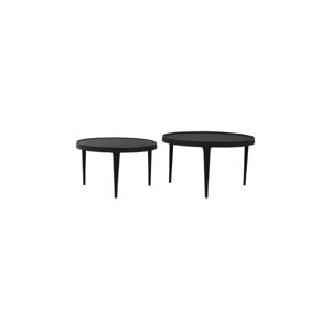 Crni okrugli stolići za kavu u setu 2 kom ø 75 cm Tobias – Light & Living