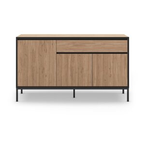 Niska komoda u dekoru hrasta u prirodnoj boji 140x80 cm Lorenza – Marckeric