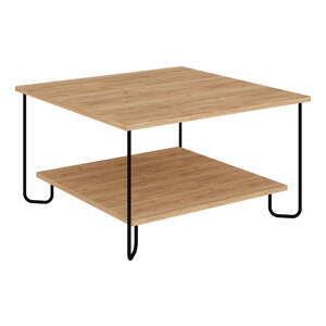 Stolić za kavu s pločom stola u dekoru hrasta u prirodnoj boji 80x80 cm Tonka – Marckeric