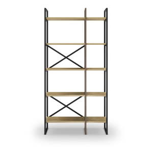 Biblioteka u dekoru hrasta u prirodnoj boji 87,5x175 cm Ara – Marckeric