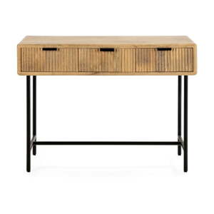 Pomoćni stol od masivnog manga u prirodnoj boji 38x100 cm Mundra – Marckeric