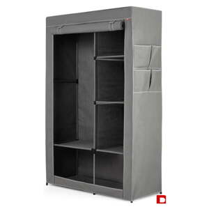 Sivi tekstilni ormar 105x161 cm – Rayen