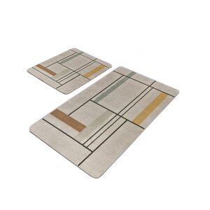 Svjetlo smeđe kupaonske prostirke u setu 2 kom 60x100 cm – Mila Home