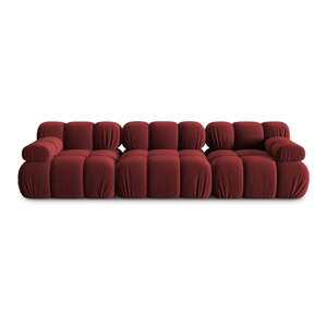 Crvena baršunasta sofa 282 cm Bellis – Micadoni Home
