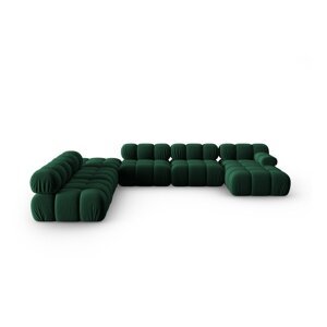 Zelena baršunasta sofa 379 cm Bellis – Micadoni Home
