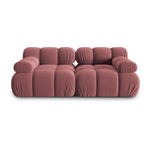 Ružičasta baršunasta sofa 188 cm Bellis – Micadoni Home