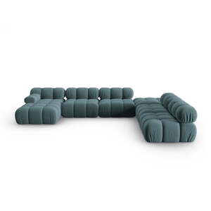 Petrolej zelena baršunasta sofa 379 cm Bellis – Micadoni Home